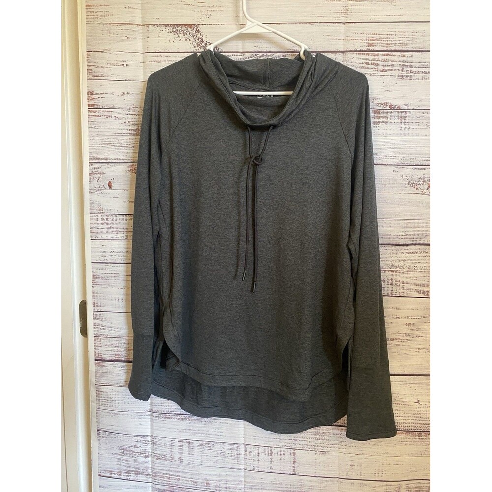 Athleta Uptempo gray Hoodie Sweatshirt size MP